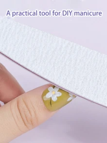 25Pcs Nail File, Double-Sided Nail Buffer Block, Professional Manicure Tools, Suitable For Shaping, Filing, And Polishing Nails.  Suitable For Women's Fingernails And Toenails, For Home And Salon Use. Nail Care Supplies. Nail Filing Strips, Cuticle Removal, Shaping And Filing, Polishing Strips, Manicure Set, Glass Nail File, Travel-Friendly, Portable, Individually Packaged, Men's Nail Care, Double-Sided Abrasive, Suitable For Manicure Beginners, Salon Use, Nail Care, Basic Manicure Tools. - 淡紫色 - 查看 8