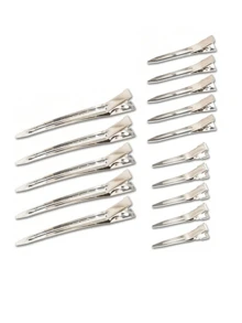 30/15/9/3件装金属鸭嘴发夹，女士造型分区，银色长发发夹，鳄鱼夹卷发器，适用于厚发卷发棒，沙龙，DIY蝴蝶结，爪夹，发爪，发夹，发卡，发饰，美发配件 - 彩色 - 查看 8