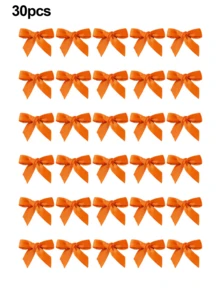 6pcs/15pcs/30pcs Orange Ribbon Bow Hair Clips, Fashion Sweet Ballet Cute Girl Hair Clips, Colorful Lace Hair Clips, Suitable For Daily, Festival, Party, Y2K Accessories, Head Accessories - Orange - View 6