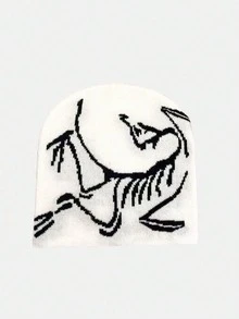 2pcs/Set Personalized Jacquard Knit Beanie Hats