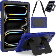 1pc Tablet Case With Stand & Shoulder Strap, Compatible With IPad 10th 10.9 (2022)/IPad 11th (A16) 11", Tab A9 Plus 11", Galaxy Tab A11PLUS, Fashionable Tablet Cover With Pen Slot, Available In Light Pink, Fuchsia, Black, Navy Blue/Black, Red/Black - Multicolor - View 20