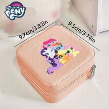 1pc My Little Pony Kawaii Jewelry Box, Cute Cartoon Character Print Multi - Slot Jewelry Organizer With Earring Holders, Portable Travel Accessory Storage Case - Adorable Christmas Birthday Gift For Girls & My Little Pony Fans - Multicolor - View 3