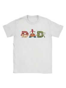 Moanas Letters Maui Father's Day Merch Unisex T Shirt Cotton Tee Graphic Printing T-Shirt Clothing - 白色 - 查看 1