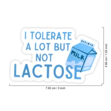 1张“不耐受乳糖”贴纸，趣味牛奶笔记本电脑贴纸，讽刺语录乙烯基贴纸，无乳制品礼物，防水易撕贴水瓶贴纸，蓝色牛奶杯贴纸，潮流幽默笔记本乙烯基贴纸，送给无乳制品朋友的完美礼物，可爱牛奶汽车贴纸，易于粘贴的趣味笔记本电脑配件，蓝色语录水瓶贴纸，乙烯基电脑贴纸，俏皮语录笔记本装饰，乳糖幽默水杯贴纸，趣味乳制品汽车贴纸 - 彩色 - 查看 2