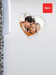 1-4pcs Custom Photo Fridge Magnet, Personalized Acrylic Refrigerator Magnet, Round Shape, Square Shape, Heart Shape, Couple Photo Souvenir Gift, Anniversary Personalized Keepsake, Colorful High Quality Multi-Size Home Decor, Perfect Gift For Couples, Husband, Wife, Boyfriend, Girlfriend, Ideal For Wedding, Valentine's Day, Anniversary - Multicolor - View 23