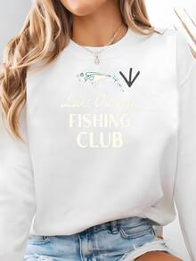 Women Plus Size Sports Sweatshirts - Putih - View 2