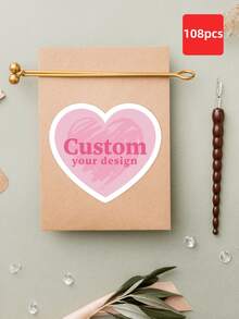 1-180张定制贴纸 - 个性化心形贴纸，透明、防水、防油，可打印任何照片和文字，装饰性感谢贴纸，彩色标签，是家居、商务、企业礼品、礼品包装的理想之选，适合男士、女士、儿子、女儿、家人、朋友，独特的礼物，非常适合周年纪念日、生日、情人节、商务活动和日常使用。 - 多色2 - 查看 31
