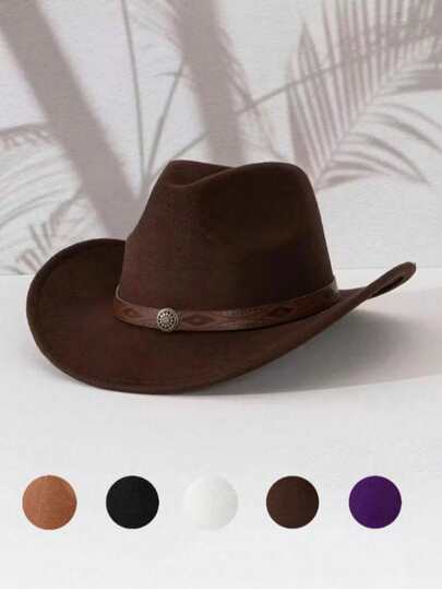 This Unisex Denim Cowboy Hat Features A Detachable Striped Floral Belt Buckle, Making It Suitable For Casual Daily Wear, Outdoor Activities, Horseback Riding, Music Festivals, Party Performances, And Cowboy Gatherings. It Is Also An Excellent Choice For A Fashionable Hat That Anyone Can Own.