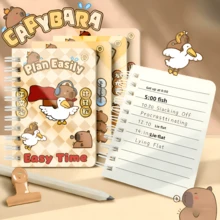 Random 1/4 Pieces Of Creative Cartoon Side-Flip Coil Notebooks, High-Value A7 Hand Account Memo Notebooks For Primary School Students, Cute And Inspirational Stationery Small Prizes. This Is A Notebook For Students And Also A Portable Loose-Leaf Pocket Notebook. There Are Various Styles Available, Suitable For Students And Teachers, And Can Also Be Used As Office Supplies.