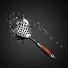 Stainless Steel Large Slotted Spoon For Frying And Hot Pot - 自然色 - 查看 5