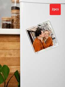 1-4pcs Custom Photo Fridge Magnet, Personalized Acrylic Refrigerator Magnet, Round Shape, Square Shape, Heart Shape, Couple Photo Souvenir Gift, Anniversary Personalized Keepsake, Colorful High Quality Multi-Size Home Decor, Perfect Gift For Couples, Husband, Wife, Boyfriend, Girlfriend, Ideal For Wedding, Valentine's Day, Anniversary - Multicolor - View 45