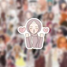 54pcs Ramadan Girl Stickers, Decorative Sticker Labels, Suitable For Creative Journals, Phones, Luggage, Laptops, Cups, Ideal For Valentine's Day, Eid, Ramadan, Middle East, Party Supplies, Ramadan Decor, Ramadan Gifts - Multicolor - View 11
