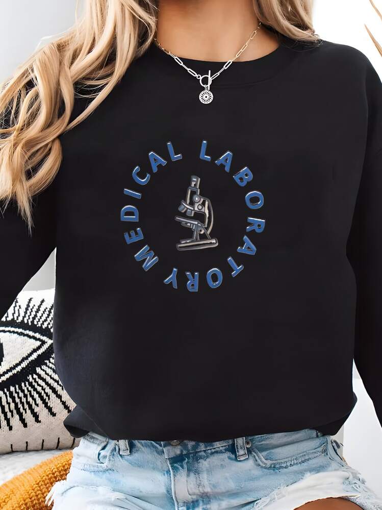 Sudadera Semana De Laboratorio 2025, Regalo Perfecto Para Los Amantes De La Ciencia, Ideal Para Los Trabajadores De Laboratorio, Profesionales Médicos, Atención Médica Sudadera - Negro - Añade 1