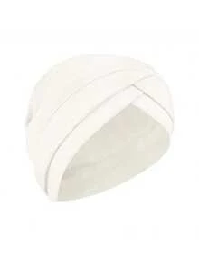 1件复古新款额头交叉套头帽，穆斯林内衬头巾，纯色回族小帽，适合时尚女性，耐用系带头巾 - 漁夫帽 - 查看 12