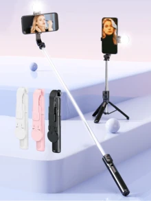 40-Inch Extendable Phone Selfie Stick, Professional Floor Stand, Designed For Live Streaming, Equipped With Wireless Remote Control Smartphone Tripod, 360° Rotation, Stable Anti-Shake Handheld Monopod, Ideal For Travel, Outdoor Vlog And Live Streaming, Especially Suitable For Summer Vacation, Travel And Outdoor Activities - one-size - View 4