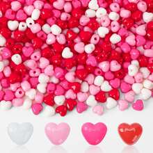 10pcs/20pcs Heart-Shaped Acrylic Beads, Loose Beads, Suitable For DIY Jewelry Making Of Bracelets, Necklaces, Earrings And Other Accessories, Beading Supplies (Random Color) - Random Color - View 8