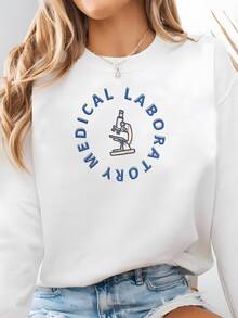 Women Plus Size Sports Sweatshirts - 白色 - 查看 1