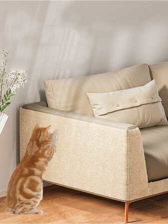 1pc Cat Scratching Board, Customizable Size, Self-Adhesive, Non-Shedding, Protects Furniture