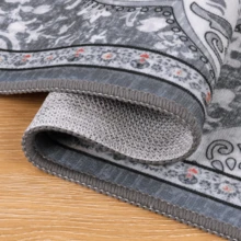 Pauwer 3 Piece Kitchen Mats For Floor Set Boho Non Slip Kitchen Rugs Washable Farmhouse Kitchen Floor Mats Thick Long Kitchen Throw Area Rug Carpet Runner For Hallway Laundry Bathroom - Grey Flower - 查看 3