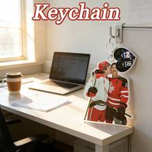 Heated Rivalry Keychain, Film Merchandise, Heart-Shaped Keychain, Bag Charm, Car Charm, Collectible, Hanging Decoration, Birthday Gift, Party Gift - Multicolor - View 6