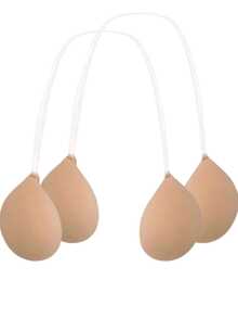 Invisible Self-Adhesive Push-Up Bra - Strapless, Backless, Halter Style, Suitable For Backless Dresses And Wedding Gowns - Multicolor - View 28