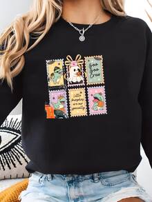 Women Sports Sweatshirts - 黑色 - 查看 2