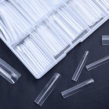 F1 0mm Mold 150pcs Natural Shape D&Z Professional Gel Nail Extension - 方形天然透明 - 查看 6