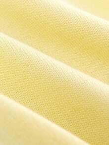 Elegant Minimalist Embroidered Knit Cardigan, Versatile For Spring And Autumn - Yellow - View 3