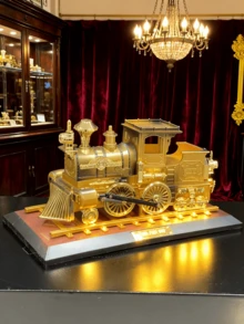 Caja de música con diseño de máquina de escribir vintage, Caja de música de proyector retro, Caja de música con diseño de gramófono vintage, Caja de música de tren vintage - Multicolor - Ver 1