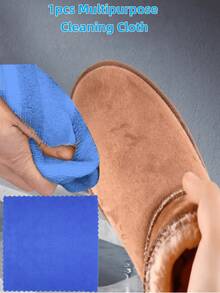 jakehoe 1pc Suede Cleaner - Suede, Nubuck, Leather Cleaning & Care Liquid, Includes Brush & Cloth (100ML) - Deep Cleans Dirt, Stains & Water Marks On Velvet, Leather, Fabric & Canvas Shoes - Multicolor - View 18