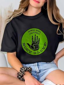 Womens Vintage 90s Body Glove Big Logo Sweatshirt Body Glove Crewneck Body Glove Sweater Pullover Streewear Style Nice White Colour Size Medium T-Shirt - 黑色 - 查看 1