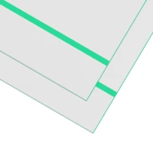 Papel de impresora - Panel blanco tallado con verde - Ver 2