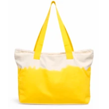 Bolsa Tote Summer Praia Piscina Lazer Marrom Com Forro Interno - Amarelo - Visão 2