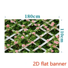 2D平面横幅,1件装,花卉花园背景横幅 - 涤纶白色格子图案,饰以粉色玫瑰,适合四季节日装饰,易于悬挂,室内外均可使用,是房间、派对、庭院的理想之选。 - 1個 - 查看 12