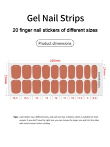 20片透明凝胶美甲贴纸，沙龙品质，持久耐用，需配合UV灯使用，ES20跨境批发代发货，与红皮书美甲贴纸同款，美甲用品 - 珊瑚粉 - 查看 4