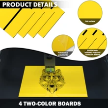 Printer Paper - Yellow Panel With Black Engraving - View 11