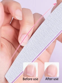25Pcs Nail File, Double-Sided Nail Buffer Block, Professional Manicure Tools, Suitable For Shaping, Filing, And Polishing Nails.  Suitable For Women's Fingernails And Toenails, For Home And Salon Use. Nail Care Supplies. Nail Filing Strips, Cuticle Removal, Shaping And Filing, Polishing Strips, Manicure Set, Glass Nail File, Travel-Friendly, Portable, Individually Packaged, Men's Nail Care, Double-Sided Abrasive, Suitable For Manicure Beginners, Salon Use, Nail Care, Basic Manicure Tools. - 淡紫色 - 查看 6