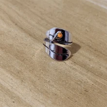 1pc Boho Style Vintage Bird & Branch Adjustable Open Ring, Fashion Jewelry For Women, Suitable For Daily Wear Or Gift