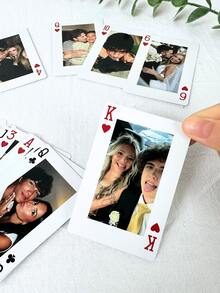 1pc,Custom Deck Of Cards, Personalized Photo Playing Cards With Box, Custom Couple Pictures And Family Photos Of Playing Cards, Table Game Cards,For Weddings, For Housewarming Living Room, Office, Tea Room, Home, New Job, Office Supplies,Unique Valentine's Day Gift Photo Gifts, Family Party Favors,Anniversary Gift - Multicolor - View 4