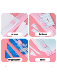 1pc Two-Way Paper Cutter Paper Cutter Inch, Cm Scale Display A4 Paper Cutter Portable Photo Cutter Paper Cutter Office Paper Cutting Artifact Stainless Steel Knife Head, Sharp - Multicolor - View 5