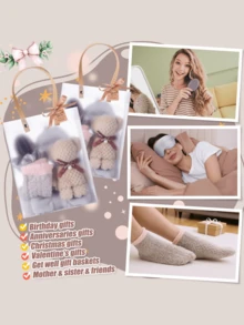 6 Set Shower Party Prizes For Game Winners Guests Party Favors Set With Towels Socks Hair Bands Combs Eye Masks Cards For Gender Reveal Bridal Showers Spa Gift - màu nâu - Xem 6