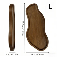 Khay gỗ hình hạt đậu chất lượng cao, khay gỗ, khay phòng tắm, khay bồn tắm, khay đựng nước hoa, khay trang trí, phụ kiện phòng tắm, đồ dùng nhà tắm, trang trí nhà cửa, thích hợp cho phòng tắm, nhà bếp, mặt bàn, nhà vệ sinh, nhà cửa, quà tặng ngày Valentine, quà tặng cho mẹ - màu nâu - Xem 6