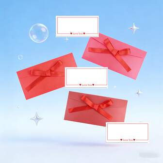 120 piezas/Set, 60 sobres creativos con cinta, 60 tarjetas de felicitación con la palabra "Te amo", serie retro de tres colores de sobres de papel perlado, adecuados para diversas ocasiones como el Día de Acción de Gracias