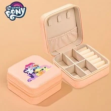 1pc My Little Pony Kawaii Jewelry Box, Cute Cartoon Character Print Multi - Slot Jewelry Organizer With Earring Holders, Portable Travel Accessory Storage Case - Adorable Christmas Birthday Gift For Girls & My Little Pony Fans - Multicolor - View 9