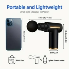 LEVIATECH LED显示屏迷你按摩枪 - 耐用，6种震动速度，适用于健身房、瑜伽、普拉提和家庭使用 - 液晶 - 查看 2