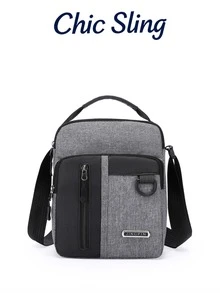 SHILAN Men's Bag Casual Canvas Bag Oxford Cloth Shoulder Bag Men's Crossbody Bag Men's Bag Backpack Small Bag Business Briefcase Phone Bag - Multicolor - View 4