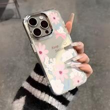 Funda de teléfono transparente con patrón Mantener la flor rosa, liviana y duradera, compatible con iPhone 17/16/15/14/13/12/11 PRO MAX/PRO/PLUS,  Galaxy, , Redmi, OPPO, vivo, , , Honor,  y OnePlus. - transparente - Ver 1