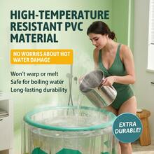 1PC Adult Portable Inflatable Bathtub, 31.4" Diameter X 25.5" High, With Foot Pump - Easy Inflation & Drainage, Ideal For Home Spa, Hot/Ice Baths, Foldable For Storage - Perfect Gift;Bathroom Accessories