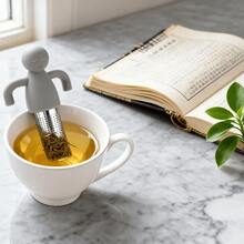 1pc Cute Human-Shaped Tea Infuser, Silicone + Stainless Steel Fine Mesh, Cup Hanging Design, For Loose Leaf Tea & Coffee Filtering - Many - View 4
