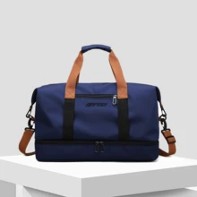 Bolsa de viaje | Bolsa de viaje con compartimento húmedo/seco + compartimento específico para zapatos | Gran capacidad, impermeable y multifuncional | Gimnasio/escapadas de fin de semana para mujeres/cabina de avión/específica para yoga - Azul - Ver 11